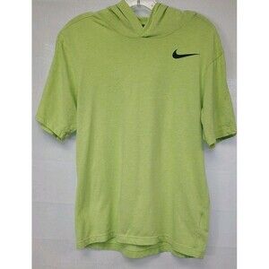 Nike Dri Fit Womens Sz Small Green Short Sleeve Pullover Hoodie Running Training